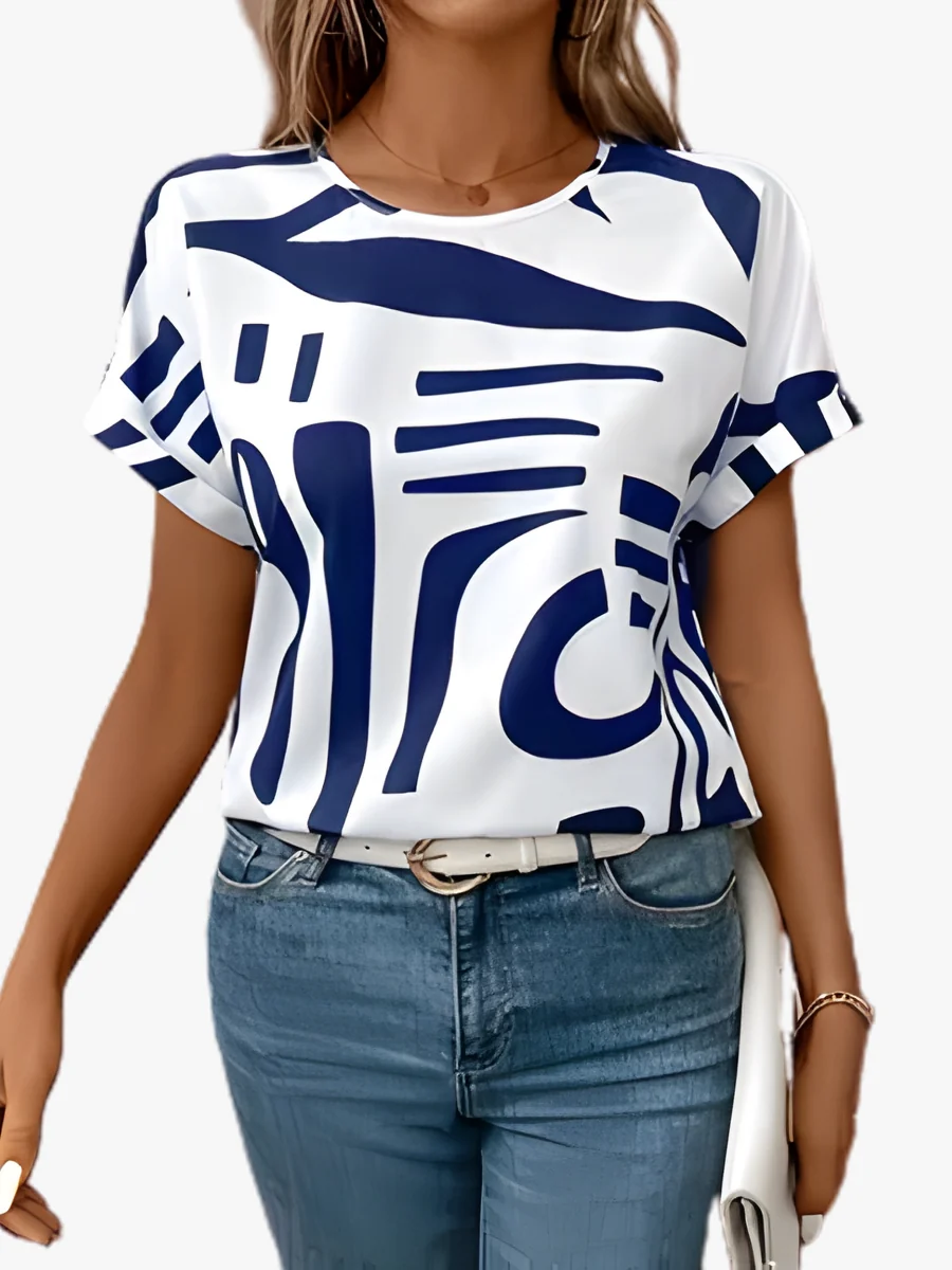 Women's Abstract Print T-Shirt