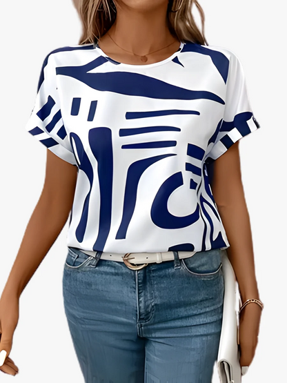 Women's Abstract Print T-Shirt