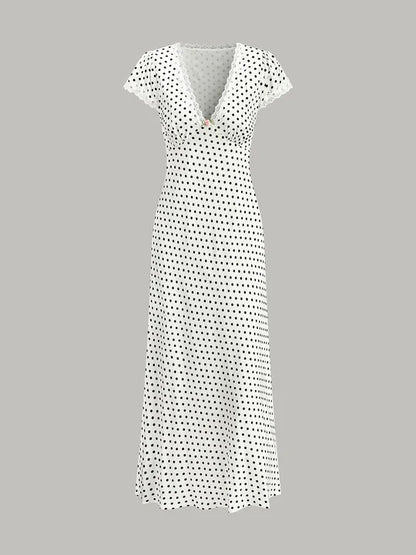 Valda Polka Dot Lace Dress