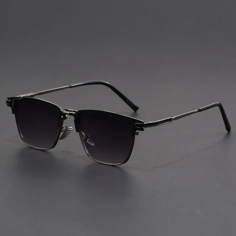 Titanium Half-Frame Sunglasses