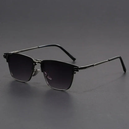 Titanium Half-Frame Sunglasses