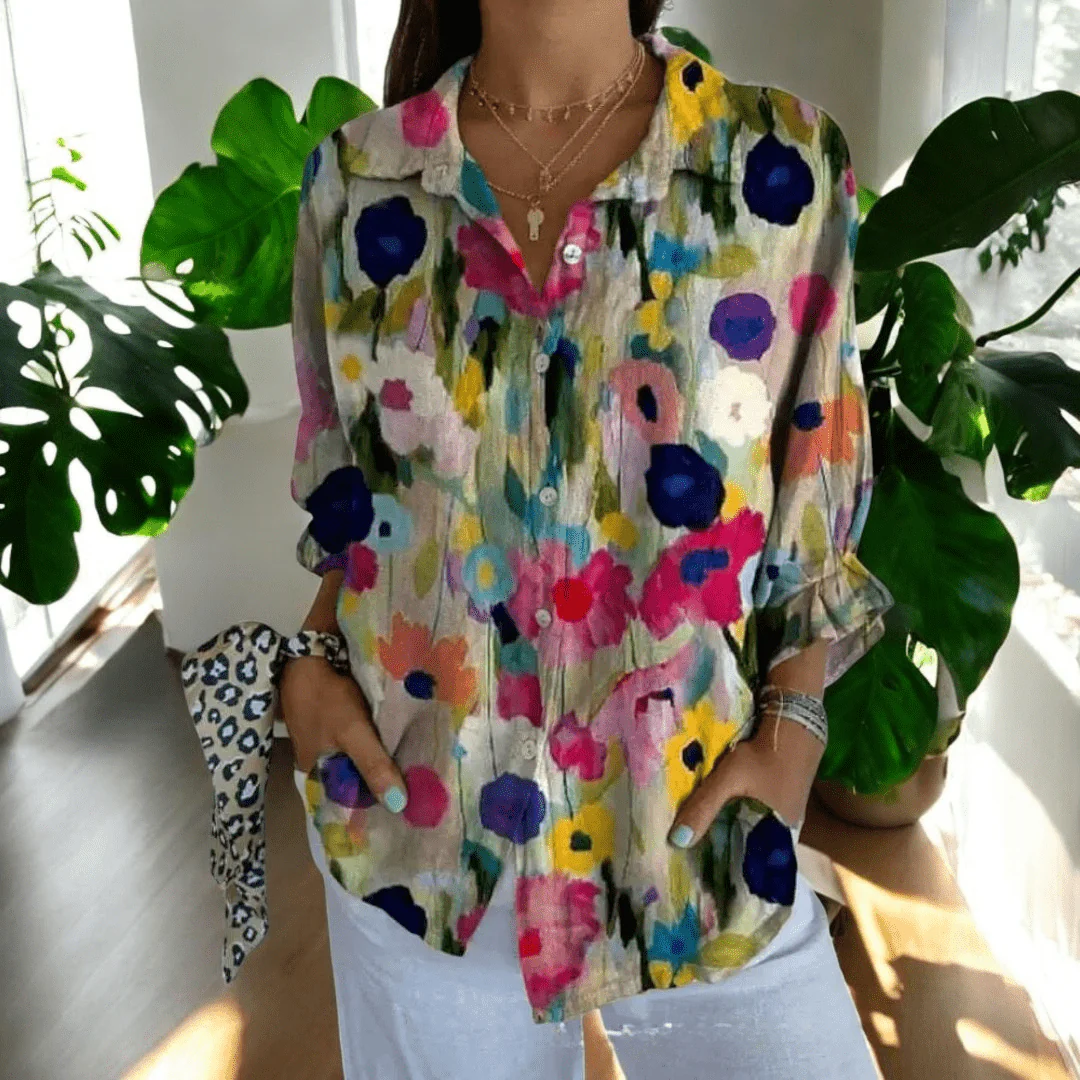 Women's Elegant Vintage Collared Blouse