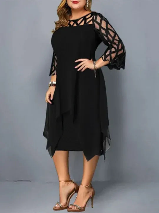 Hattie Plus Size Chiffon Dress