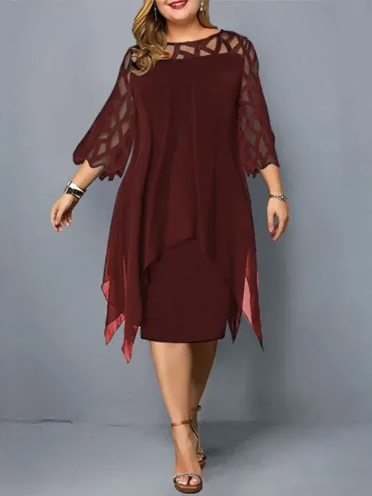 Hattie Plus Size Chiffon Dress