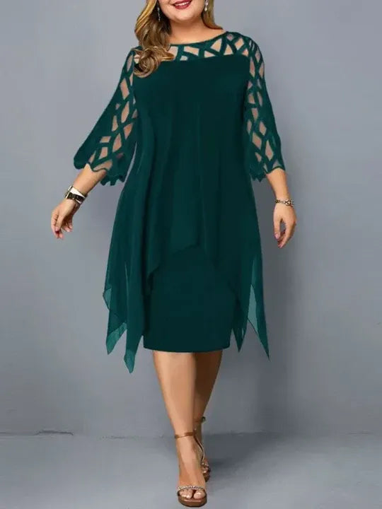 Hattie Plus Size Chiffon Dress