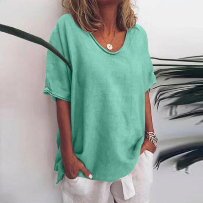 Oversized Cotton Knit T-Shirt