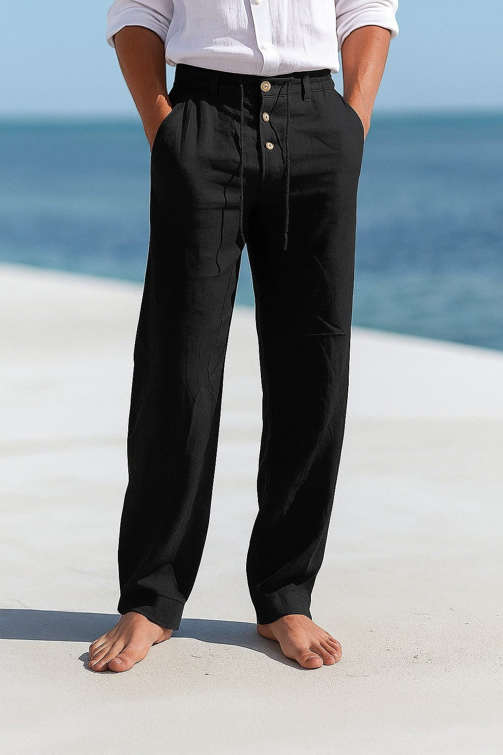 Men's Breathable Relaxed Linen Trousers