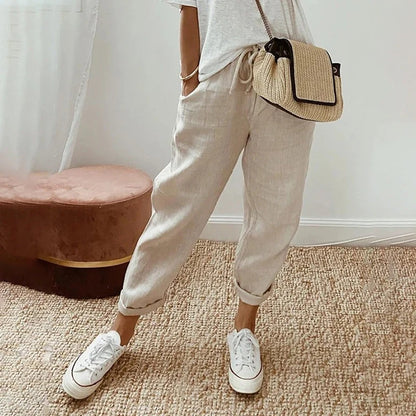 Women's Cotton Linen Summer Trousers