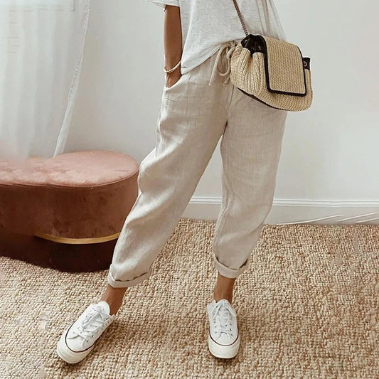 Women's Cotton Linen Summer Trousers