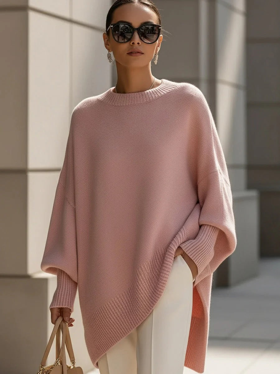 Oversized Asymmetrical Merino Wool Sweater