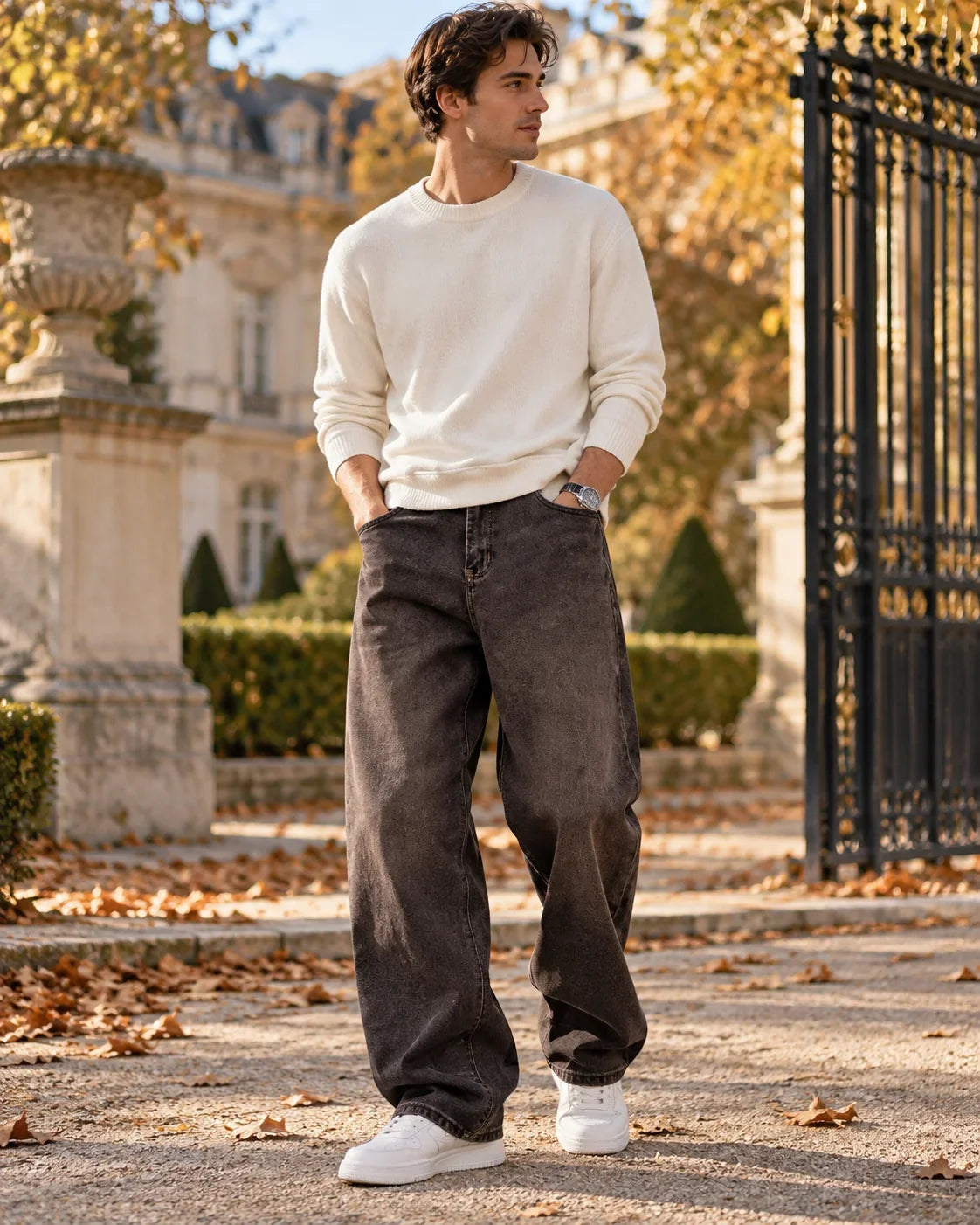 Jeans Men - Baggy Relaxed Fit Denim with Wide Legs