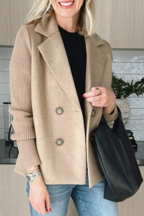 Olivia – Double-Breasted Knit Blazer