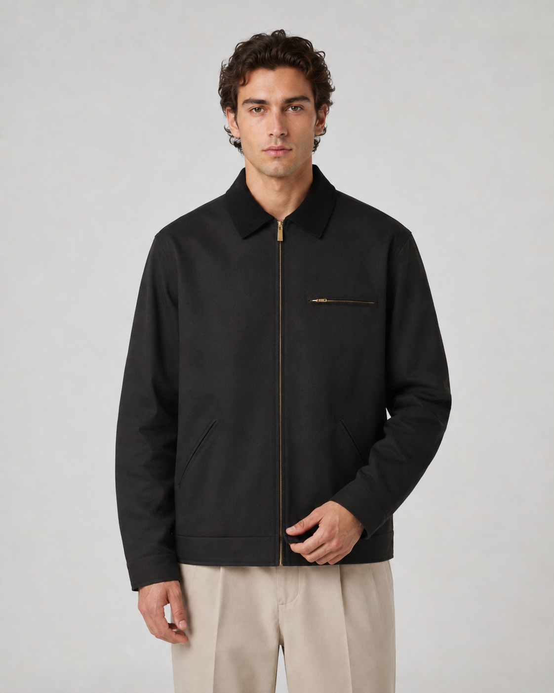 Men's Contrast Collar Barn Jacket