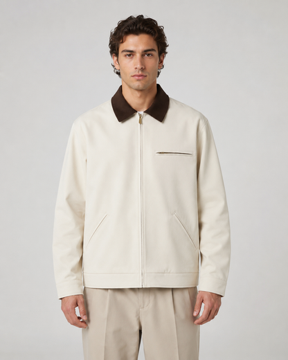 Men's Contrast Collar Barn Jacket