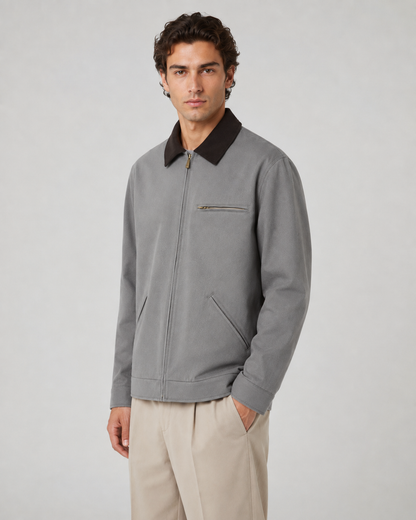Men's Contrast Collar Barn Jacket