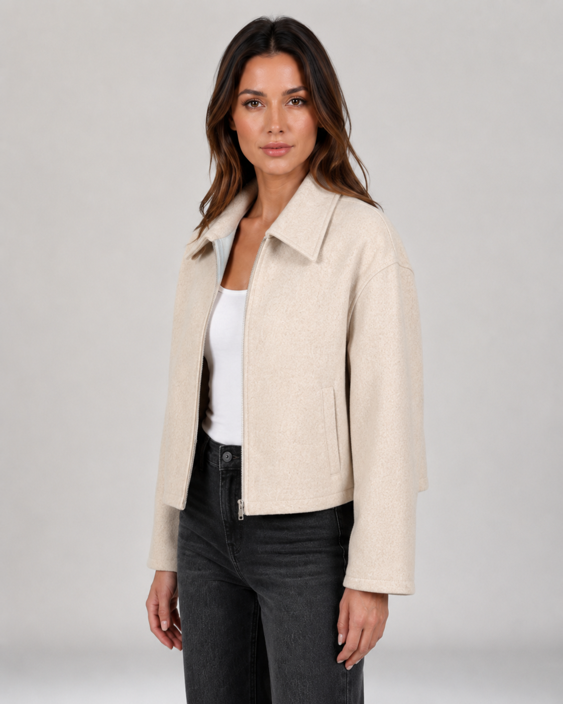 Women's Collared Zip-Up Jacket