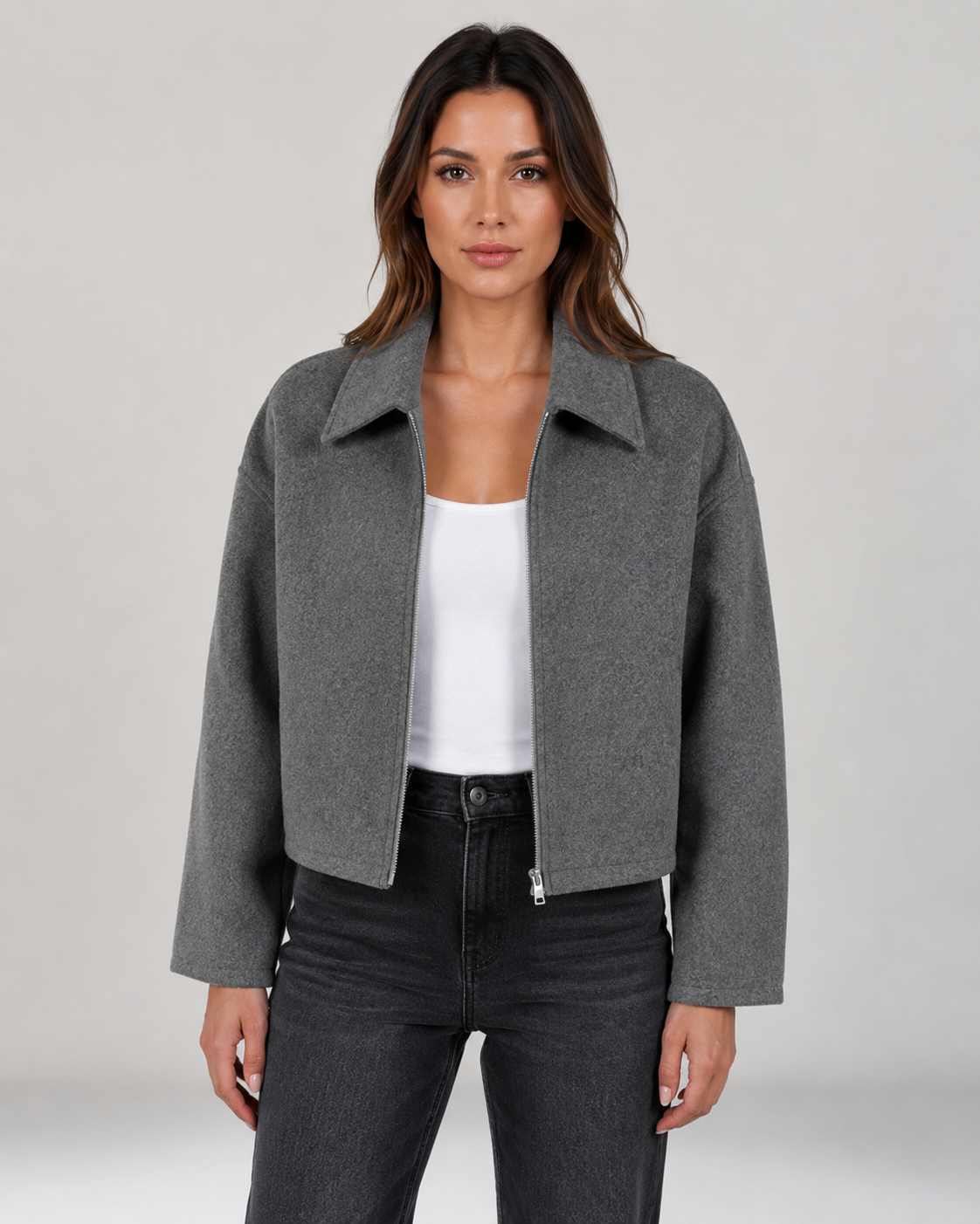 Women's Collared Zip-Up Jacket
