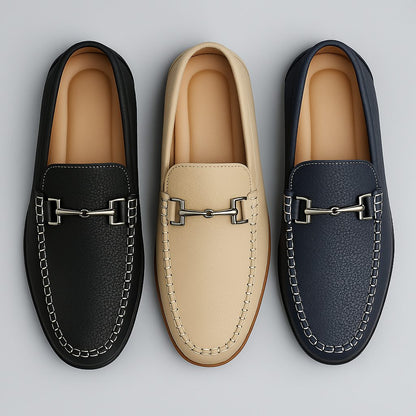 Leather Slip-On Loafers for Men