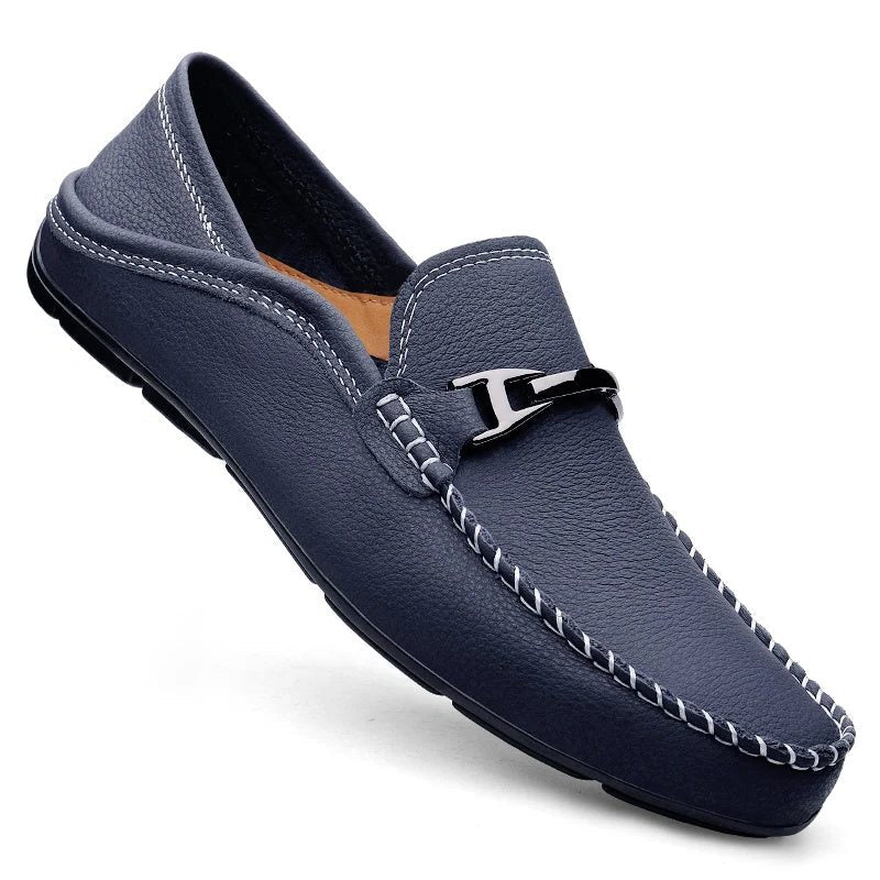 Leather Slip-On Loafers for Men