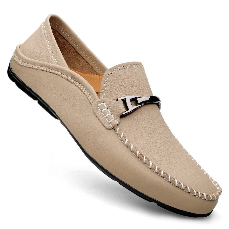 Leather Slip-On Loafers for Men