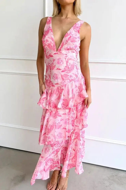 Women’s Elegant Summer Maxi Dress | Ruffle