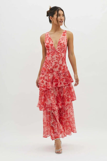 Women’s Elegant Summer Maxi Dress | Ruffle