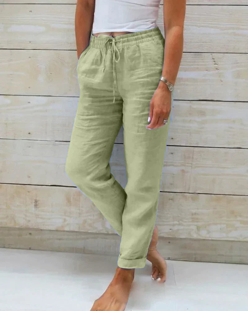 Marlene | Damen Luftige Leinen Sommerhose