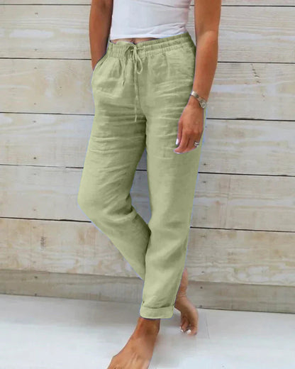 Marlene | Damen Luftige Leinen Sommerhose