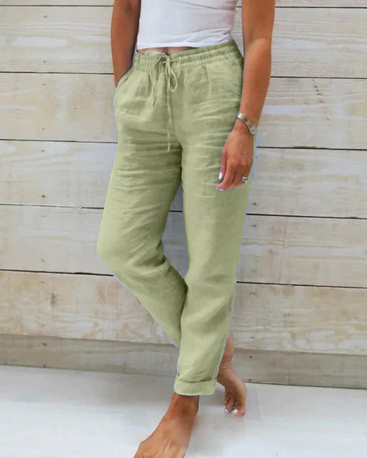 Marlene | Damen Luftige Leinen Sommerhose