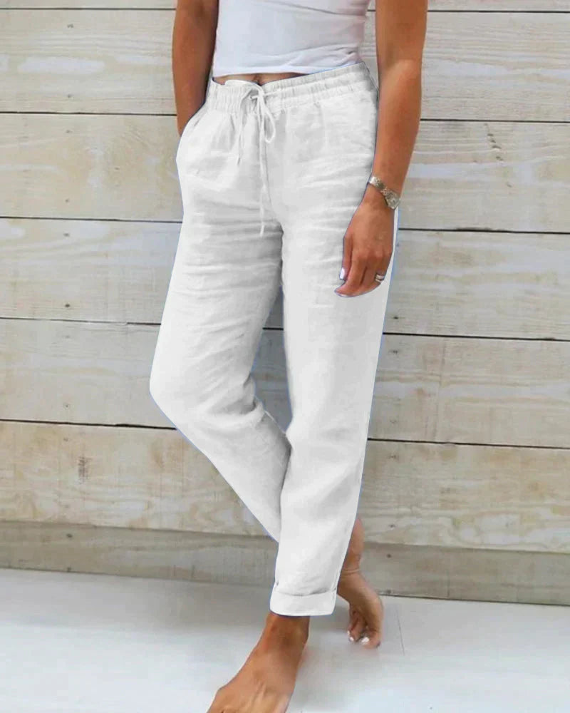 Marlene | Damen Luftige Leinen Sommerhose