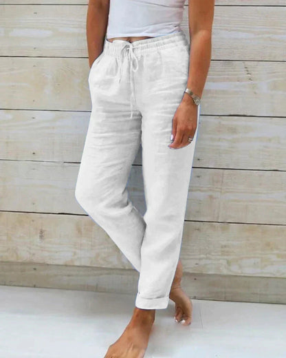 Marlene | Damen Luftige Leinen Sommerhose