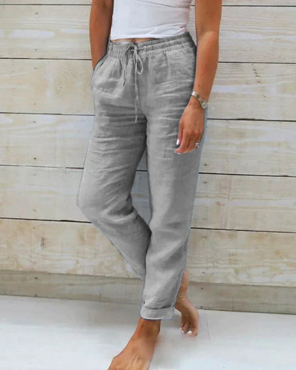 Marlene | Damen Luftige Leinen Sommerhose