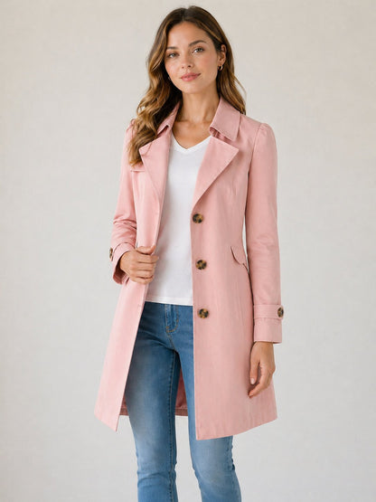 Zoe | Women's Cotton Blend Trench Coat