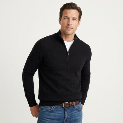 Men's Classic Quarter-Zip Jumper – Versatile Smart-Casual Pullover