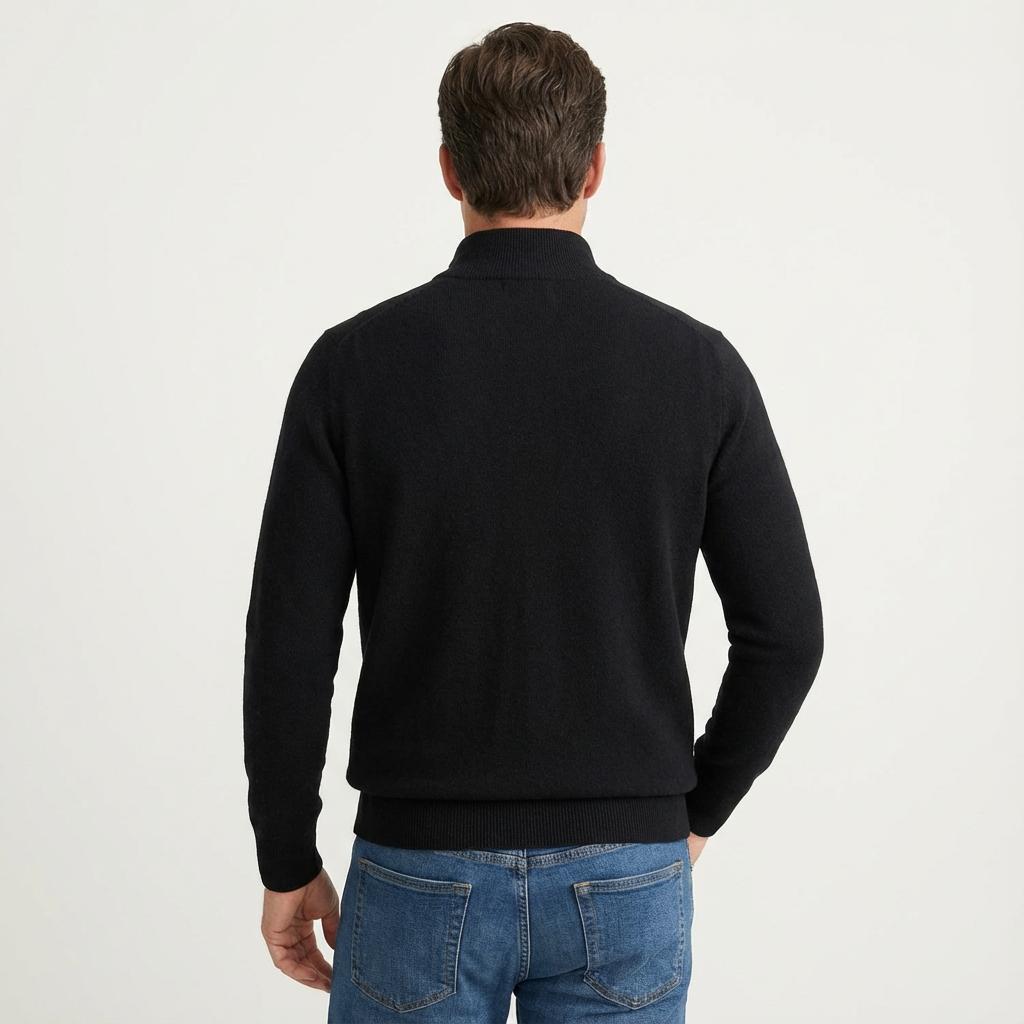 Men's Classic Quarter-Zip Jumper – Versatile Smart-Casual Pullover