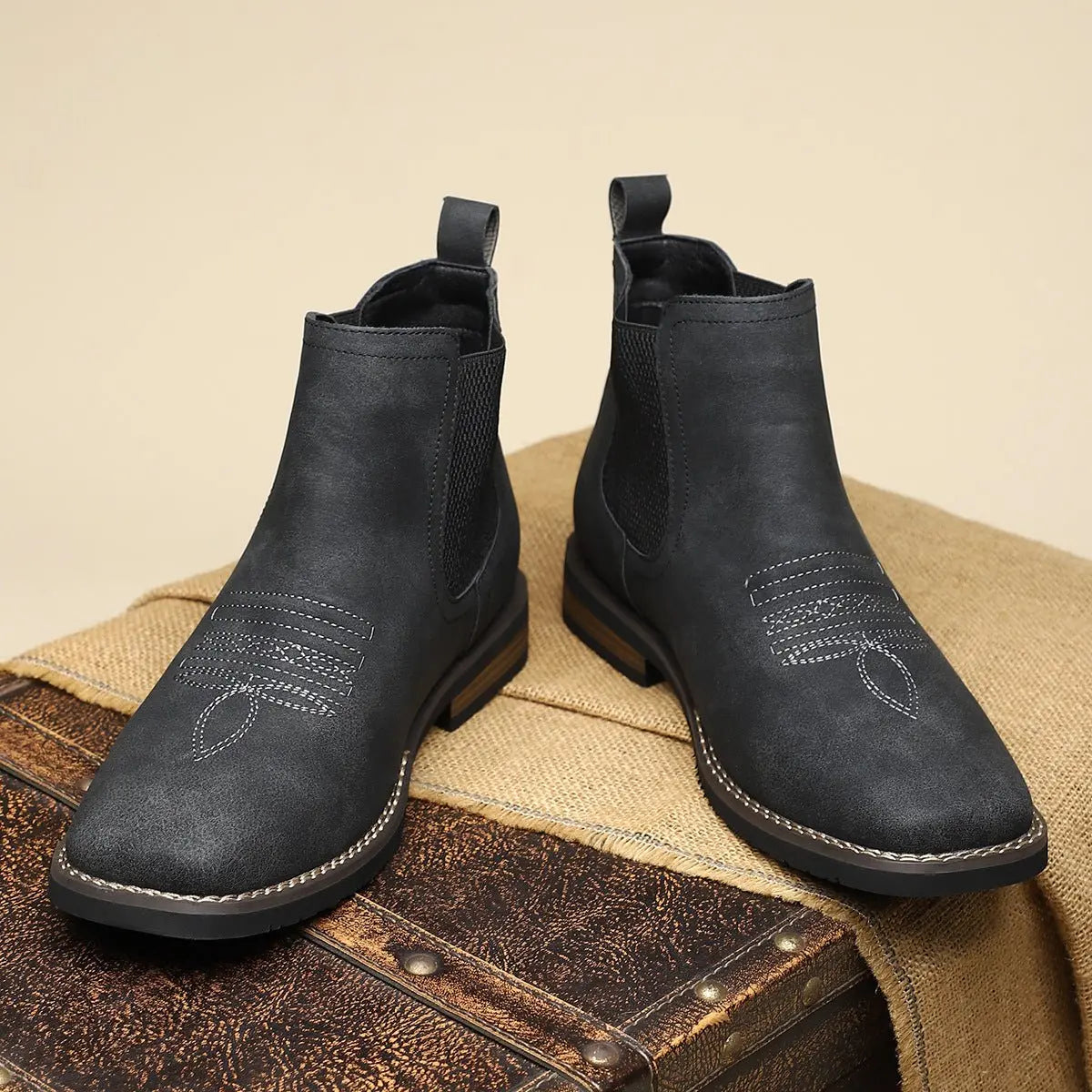 Thomas | Men's Boots Chelsea Slip-On Western-Stitch Ankle Boots