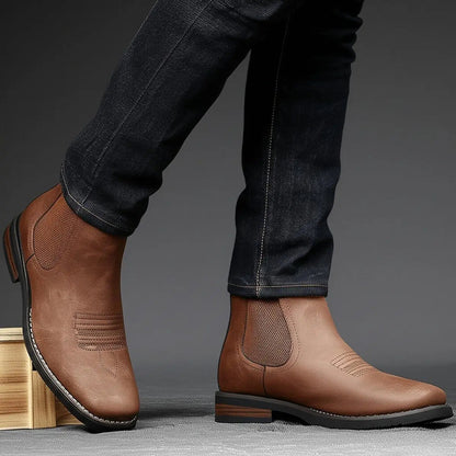 Thomas | Men's Boots Chelsea Slip-On Western-Stitch Ankle Boots