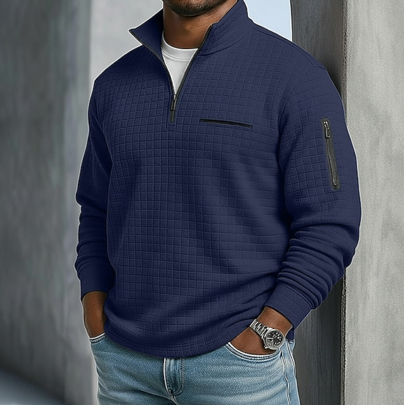 Imogen | Men's Casual Long Sleeve Waffle Shirt