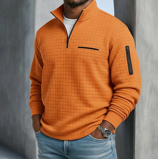 Imogen | Men's Casual Long Sleeve Waffle Shirt