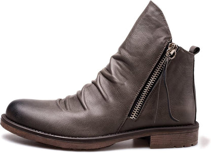 Men's Fashionable Zipper Boots for All Seasons