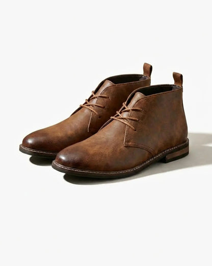 Muhammad | Men's Full-Grain Leather Lace-Up Chukka Boots