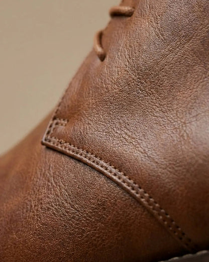 Muhammad | Men's Full-Grain Leather Lace-Up Chukka Boots