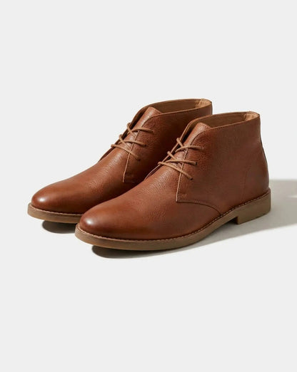 Muhammad | Men's Full-Grain Leather Lace-Up Chukka Boots