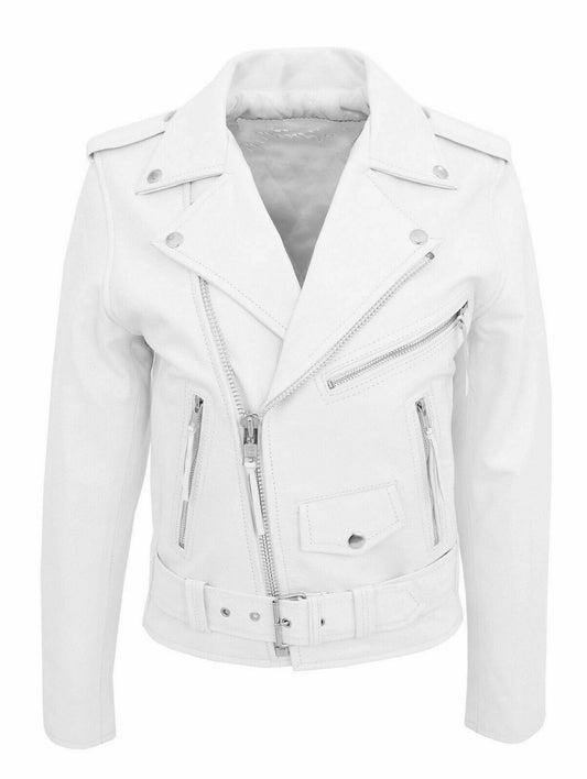 Men's Biker Jacket with Asymmetrical Zip