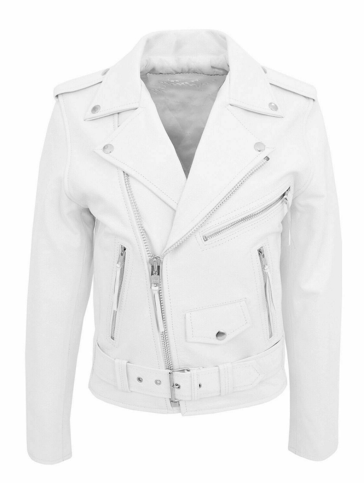 Men's Biker Jacket with Asymmetrical Zip