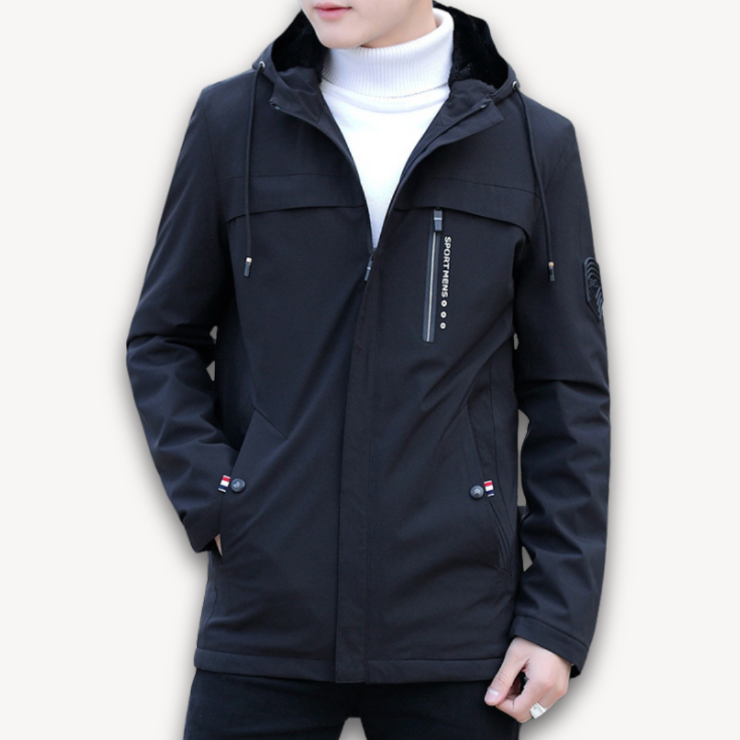 Men's Waterproof Hooded Jacket - Stylish & Durable Outerwear
