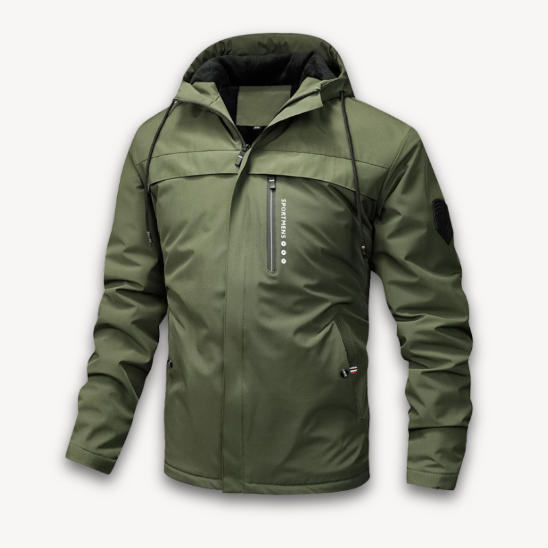 Men's Waterproof Hooded Jacket - Stylish & Durable Outerwear