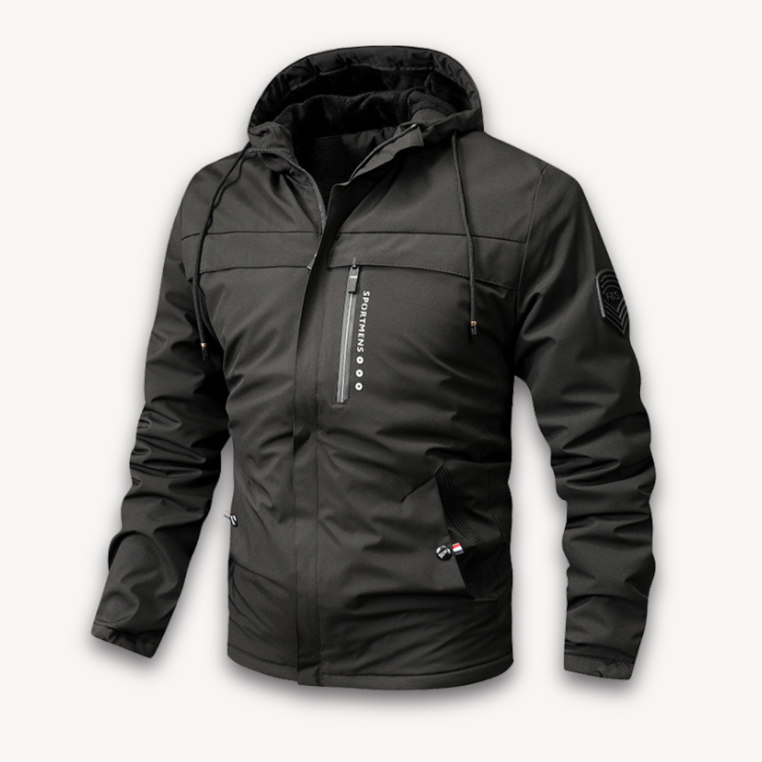 Men's Waterproof Hooded Jacket - Stylish & Durable Outerwear