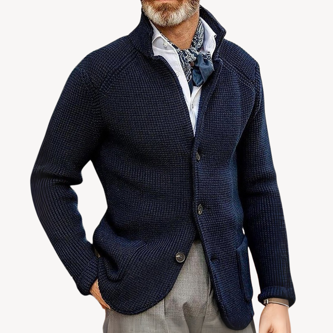 Men's Knitted Cardigan - Classic Comfort & Style