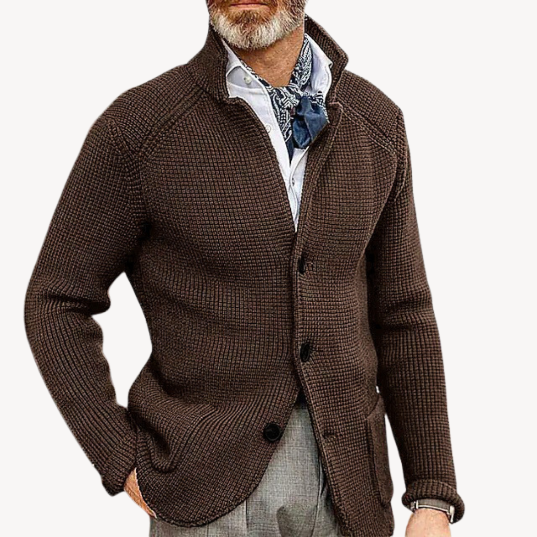 Men's Knitted Cardigan - Classic Comfort & Style